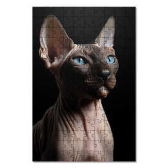 Wooden Puzzle Sphynx cat realistic