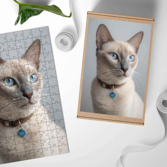 Wooden Puzzle Tonkinese cat realistic