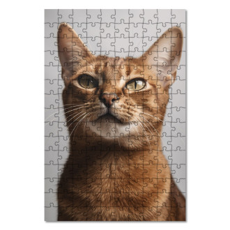 Wooden Puzzle Abyssinian cat realistic