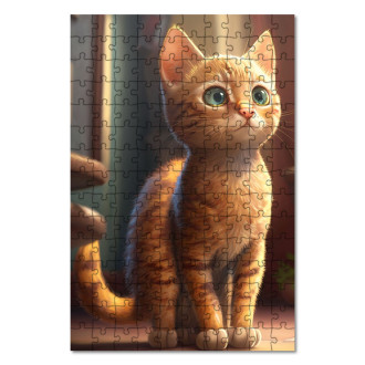 Wooden Puzzle Ocicat cat cartoon