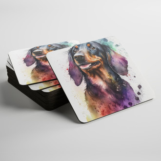 Coasters Dachshund watercolor