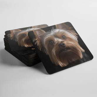 Coasters Yorkshire Terrier realistic