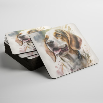 Coasters Beagle watercolor