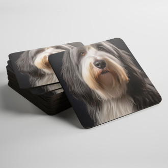 Coasters Bearded Collie realistic