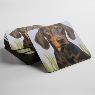 Coasters Black and Tan Coonhound realistic
