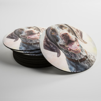 Coasters German Shorthaired Pointer watercolor