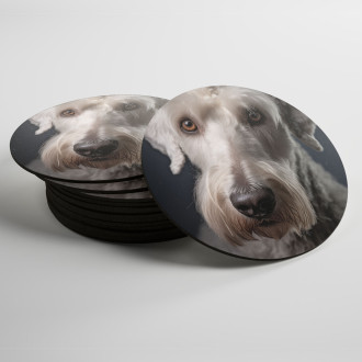 Coasters Bedlington Terrier realistic