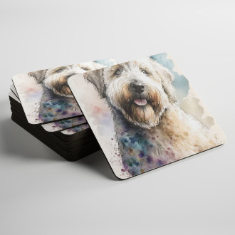 Coasters Soft Coated Wheaten Terrier watercolor