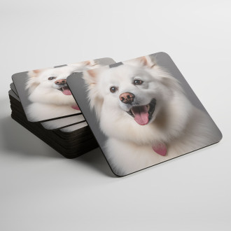 Coasters American Eskimo Dog realistic