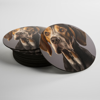 Coasters American English Coonhound realistic