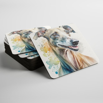 Coasters Italian Greyhound watercolor