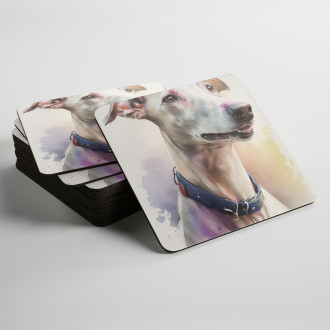 Coasters Whippet watercolor