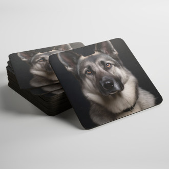 Coasters Norwegian Elkhound realistic