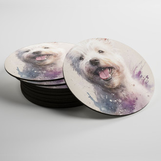 Coasters West Highland White Terrier watercolor