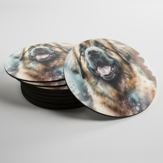 Coasters Leonberger watercolor
