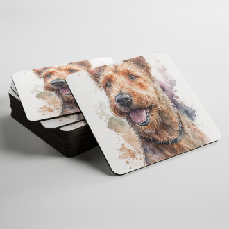 Coasters Irish Terrier watercolor