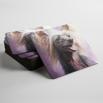 Coasters Chinese Crested watercolor