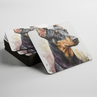 Coasters Manchester Terrier watercolor