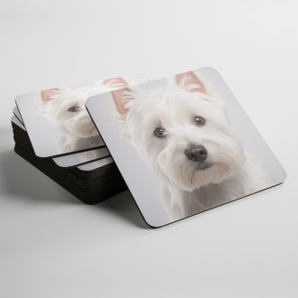 Coasters West Highland White Terrier realistic