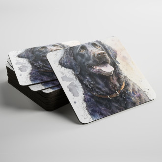 Coasters Curly Coated Retriever watercolor