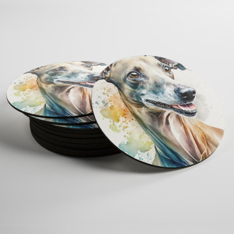 Coasters Italian Greyhound watercolor