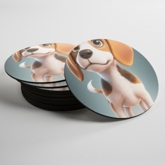 Coasters Beagle cartoon