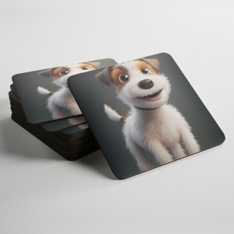 Coasters Parson Russell Terrier cartoon