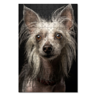 Wooden Puzzle Chinese Crested realistic