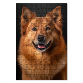 Wooden Puzzle Finnish Spitz realistic