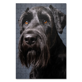 Wooden Puzzle Giant Schnauzer realistic