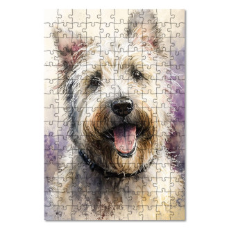Wooden Puzzle Glen of Imaal Terrier watercolor