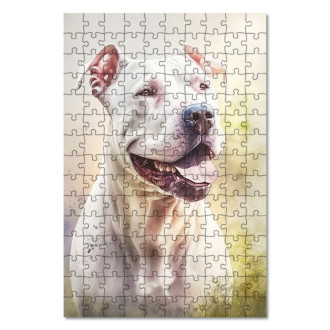 Wooden Puzzle Dogo Argentino watercolor