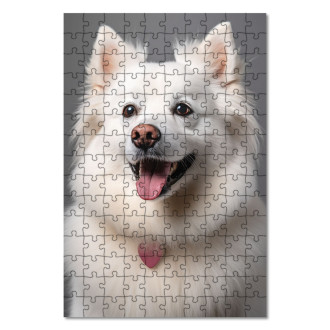 Wooden Puzzle American Eskimo Dog realistic