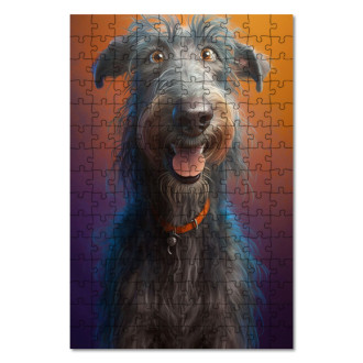 Wooden Puzzle Scottish Deerhound cartoon