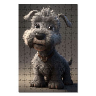 Wooden Puzzle Cesky Terrier cartoon