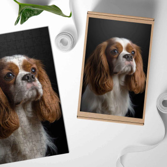 Wooden Puzzle Cavalier King Charles Spaniel realistic