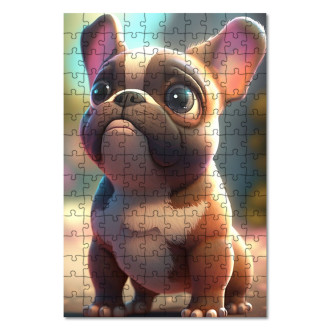 Wooden Puzzle French Bulldog cartoon