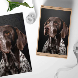 Wooden Puzzle German Shorthaired Pointer realistic
