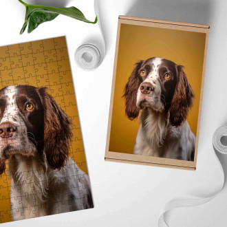Wooden Puzzle English Springer Spaniel realistic
