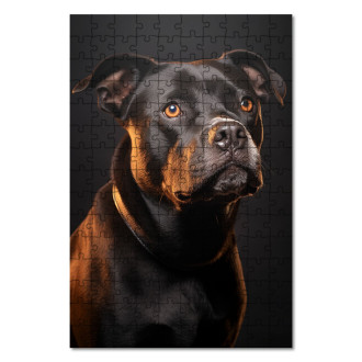 Wooden Puzzle Staffordshire Bull Terrier realistic