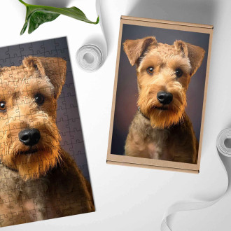 Wooden Puzzle Lakeland Terrier realistic