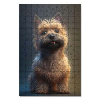 Wooden Puzzle Cairn Terrier cartoon