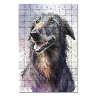 Wooden Puzzle Scottish Deerhound watercolor