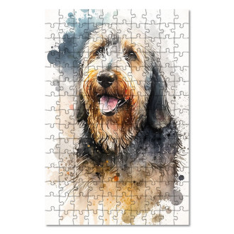 Wooden Puzzle Otterhound watercolor
