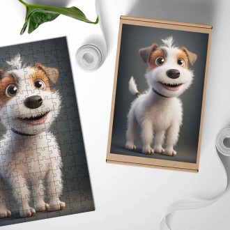 Wooden Puzzle Parson Russell Terrier cartoon