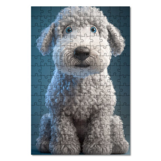 Wooden Puzzle Bedlington Terrier cartoon