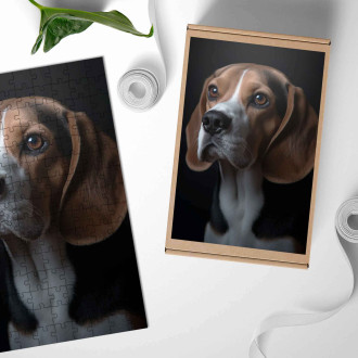 Wooden Puzzle Beagle realistic