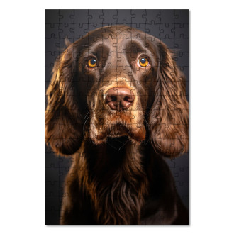 Wooden Puzzle Field Spaniel realistic
