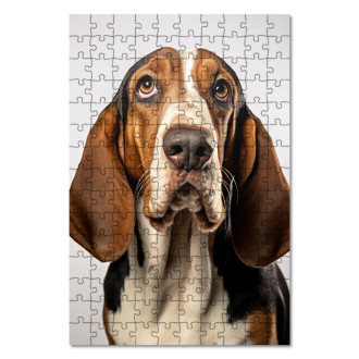 Wooden Puzzle Basset hound realistic