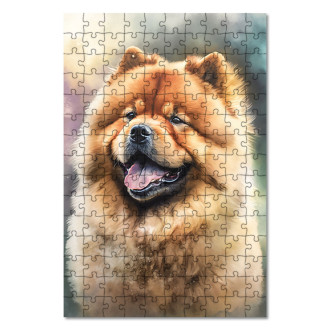 Wooden Puzzle Chow Chow watercolor